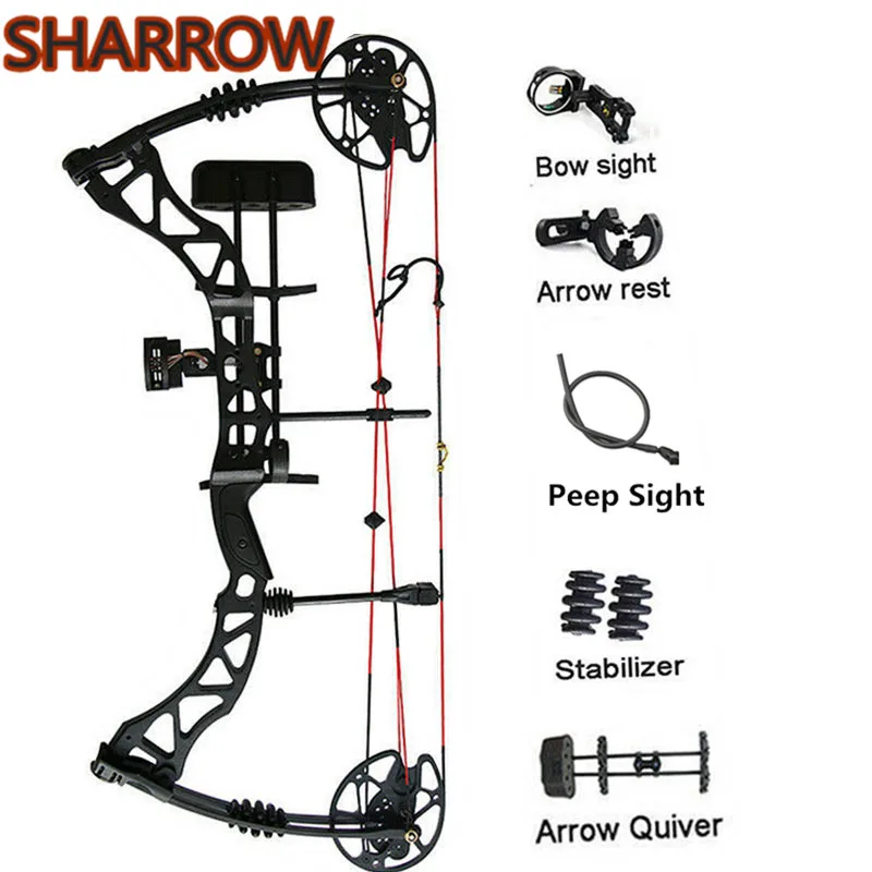 

Archery Compound Bows 25-60lbs Adjustable Hunting Bow Adult 329FPS Alloy Right Hand Bow For Outdoor Hunting Shooting Accessories