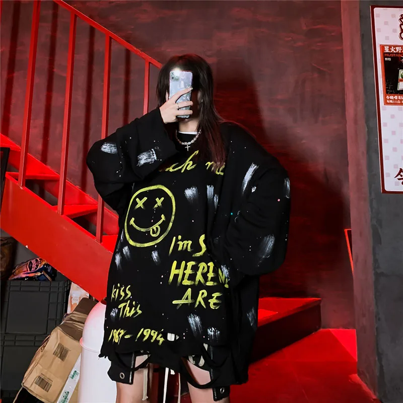 

Hip Hop Hoodie Harajuku Cotton Face Hoodie Sweatshirt Tops