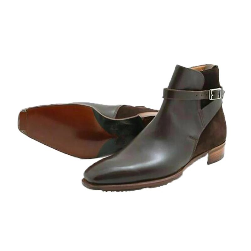 

Men's Boots Fashion Foreign Trade Style Autumn And Winter 2022 New Low Heel Square Heel 38-48 Splicing Men's Low Tube Boots
