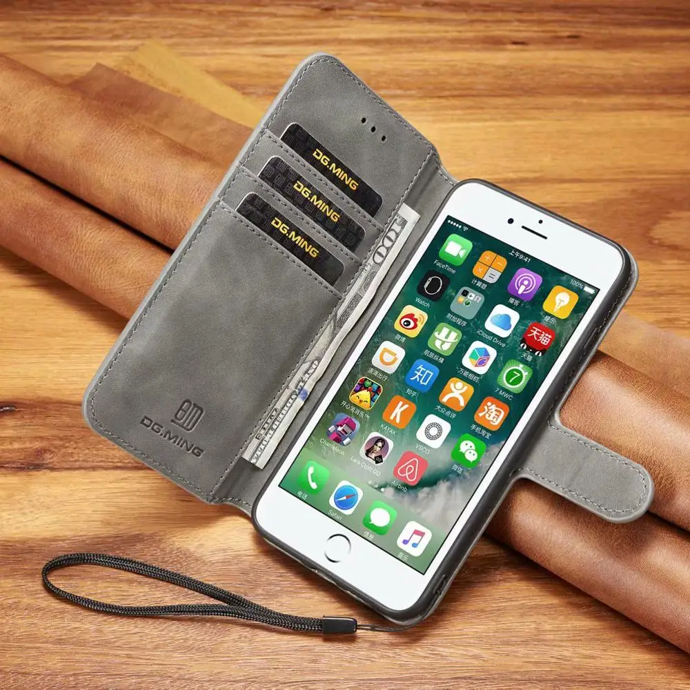 CaseMe Ретро чехол для телефона iPhone 6S 7 8 11 Слот для кредитных карт флип чехол для iPhone X XR XS MAX Hoes