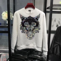 winter brand mens hoodie new design hot diamond sweatshirt classic plus velvet cotton pullover