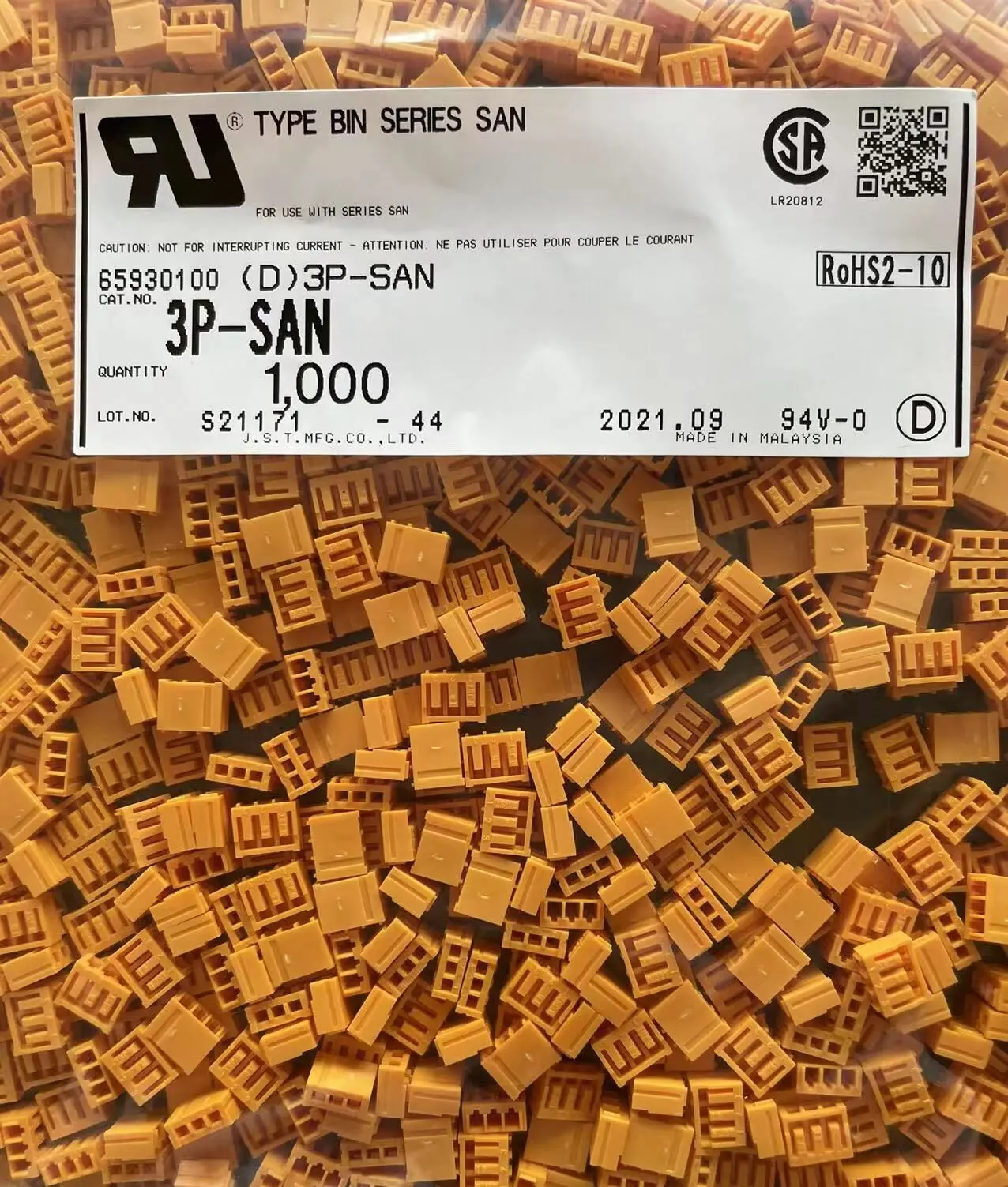 JST CONN-carcasa XA3POS 2,5 MM, piezas nuevas con 3P-SAN,3P-SDN,8P-SAN ACHR-02V-K, ACHR-02V-S, ACHR-03V-S, ADHR-03V-H-0