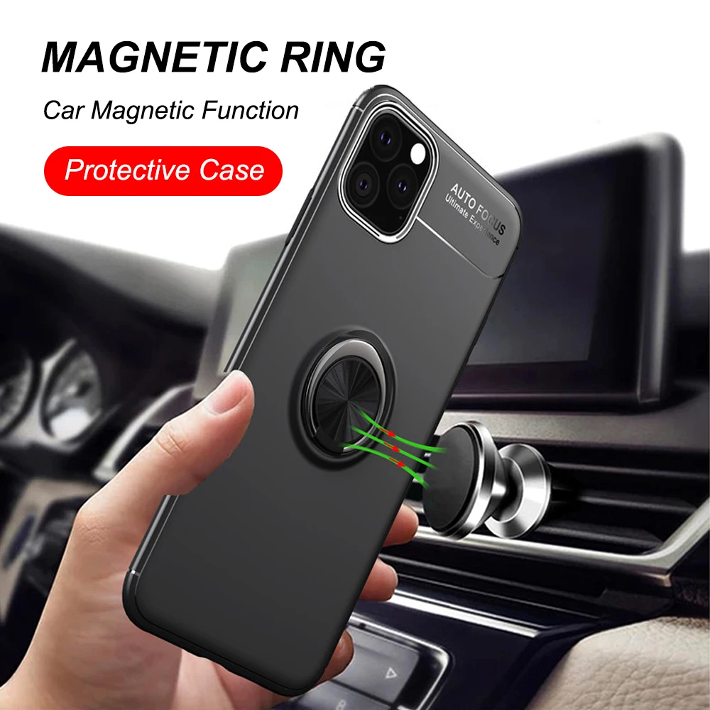 Роскошный автомобильный держатель кольцевой чехол для iPhone X XR XS Max телефона 6 7 8 plus