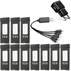 10 шт., аккумулятор для квадрокоптера E58 JY019 S168 RC 3,7 в 500 мАч