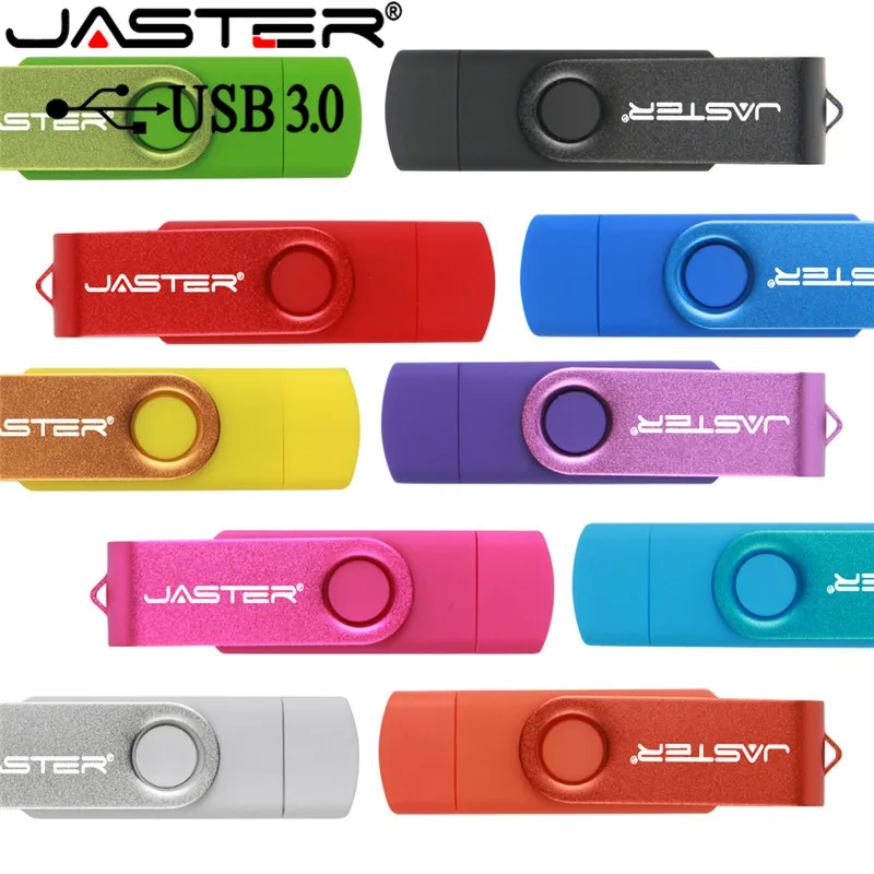 USB флеш-накопитель JASTER 2 в 1 3 0 256 ГБ 64 32 16 8 OTG высокоскоростной для Android/ПК |