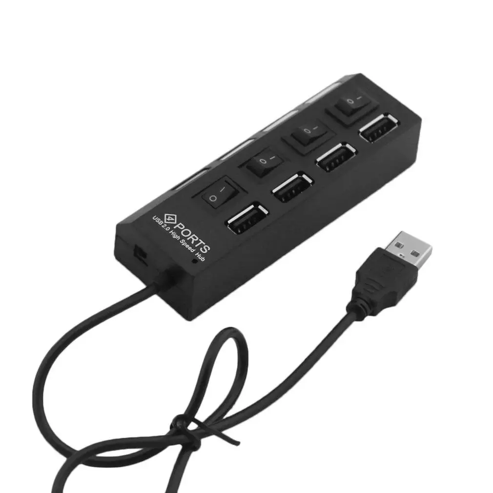 4 порта зарядки несколько USB2.0 концентратор адаптер высокой скорости для ПК