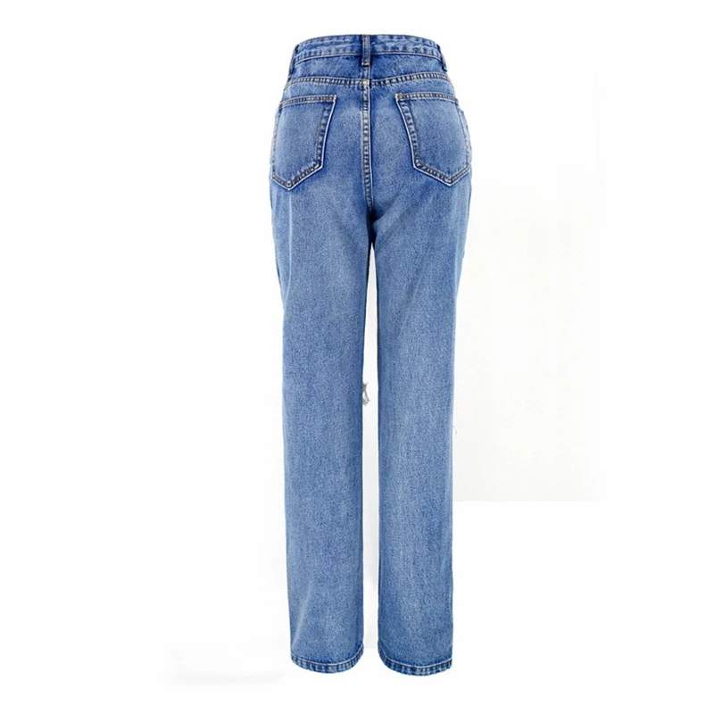 Оптовая продажа цена рваные джинсы для женщин уличная Штаны Push up эстетическое