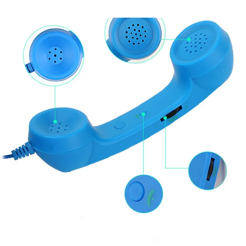 1pcs Classic Retro 3.5 mm Comfort Telephone Handset Mini Mic Speaker Phone Call Receiver For iphone Huawei Smartphone | Электроника