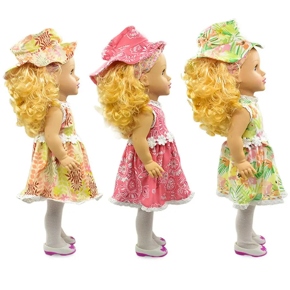 1 шт. 18-дюймовое платье для куклы в гавайском стиле игрушечное с кружевным