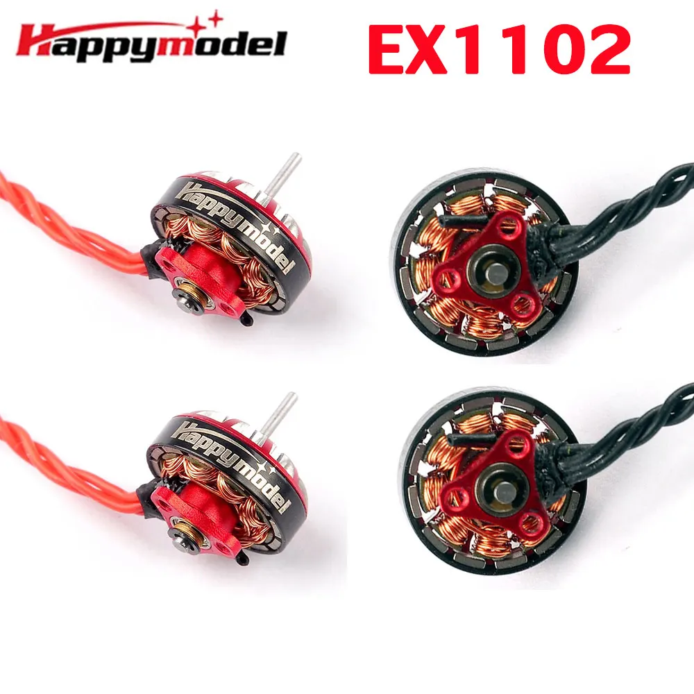4 шт. HappyModel EX1102 1102 8500KV 9000KV 10000KV 13500KV 2-3S бесщеточный мотор для беспилотных дронов Mobula7 HD 75 мм 85 мм Tinywhoop