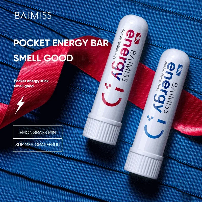 BAIMISS травяное дневное носовое масло мятный цилиндр эфирное легко носить с собой 2