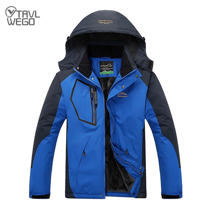 Лыжная куртка TRVLWEGO для мужчин и женщин водонепроницаемая Флисовая теплая