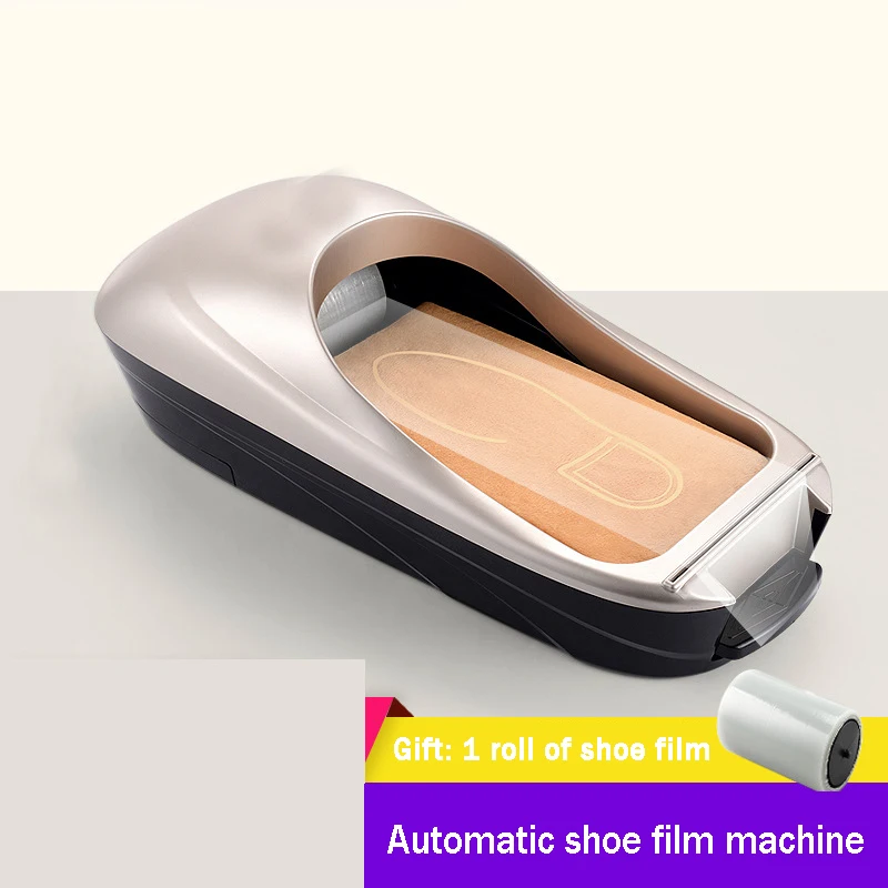 M&aacute;quina autom&aacute;tica para cubrir zapatos, equipo de pulido, juego de pies para el hogar, herramienta para zapatos, pel&iacute;cula dorada-2