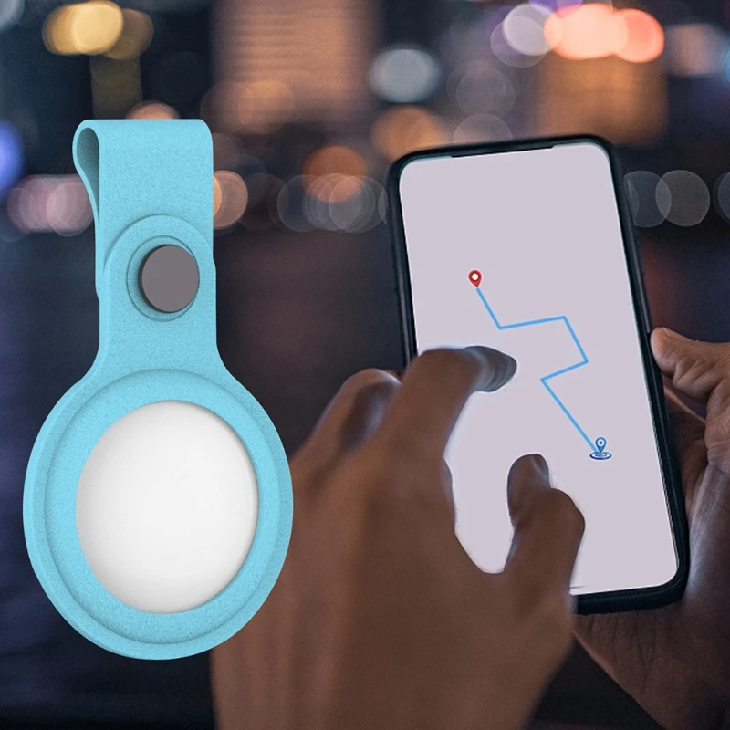 

For AirTag Keychain Protective Case TPU Soft Cover For Apple Airtags Anti Lost Locator Tracker Protector Sleeve Shell Accessory