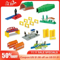 takara tomy tomica plastic plarail track accessories j series diy electric train track iron bridge scene building toy