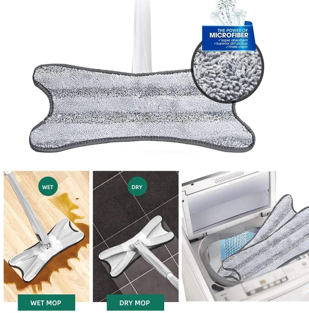 Швабра с ручной экструзией для пола умная тряпка вращающимися насадками из