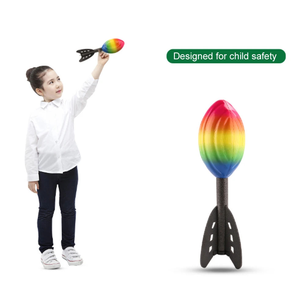 

Kids Dart Pu Missile Environmental Protection Export Polyurethane Foam Rocket Shell Outdoor Parent-child Game Toy Rainbow Dart