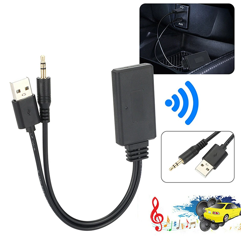 Адаптер ресивера Bluetooth 5 0 с USB/разъемом 3 мм стерео аудио для автомобильного