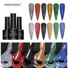 FRANCHESKA 8 мл Гель-лак для ногтей, УФ-Лаки лак для ногтей Nail Art Блеск вспышки Клей для ногтей фототерапии блеск диско гелевого маникюра TSLM2