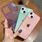Модный градиентный лазерный чехол для iPhone 13, 11, 12 Pro, Max, X, XS, XR, 7, 8 Plus, SE 2020, прозрачный чехол с сердцами