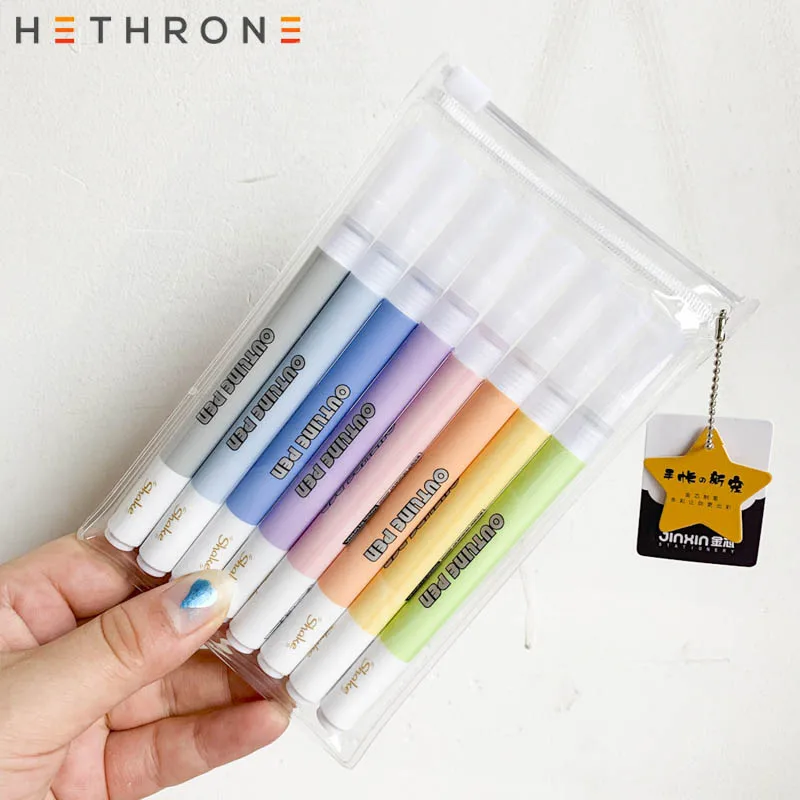 Hethrone 8 шт./компл. флэш блесток задного маркер красочные художественный маркер для белой доски флэш-памяти вручную учетной записи ручка фломастеры для рисования