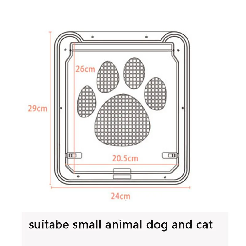 Lockable cat dog Flap Door Innovative Gauze Safe Magnetic Easy Install Kitten samll animal Gate ABS Window Screen Pet supplies | Дом и сад