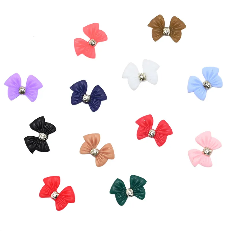 

50pcs Resin Bow-TIE For Nails Tiny Rhinestones NailArt Design Kit Bowknot Pink/Puple/Red/Black/Green/Nude Nail DecoratION #ZCF26