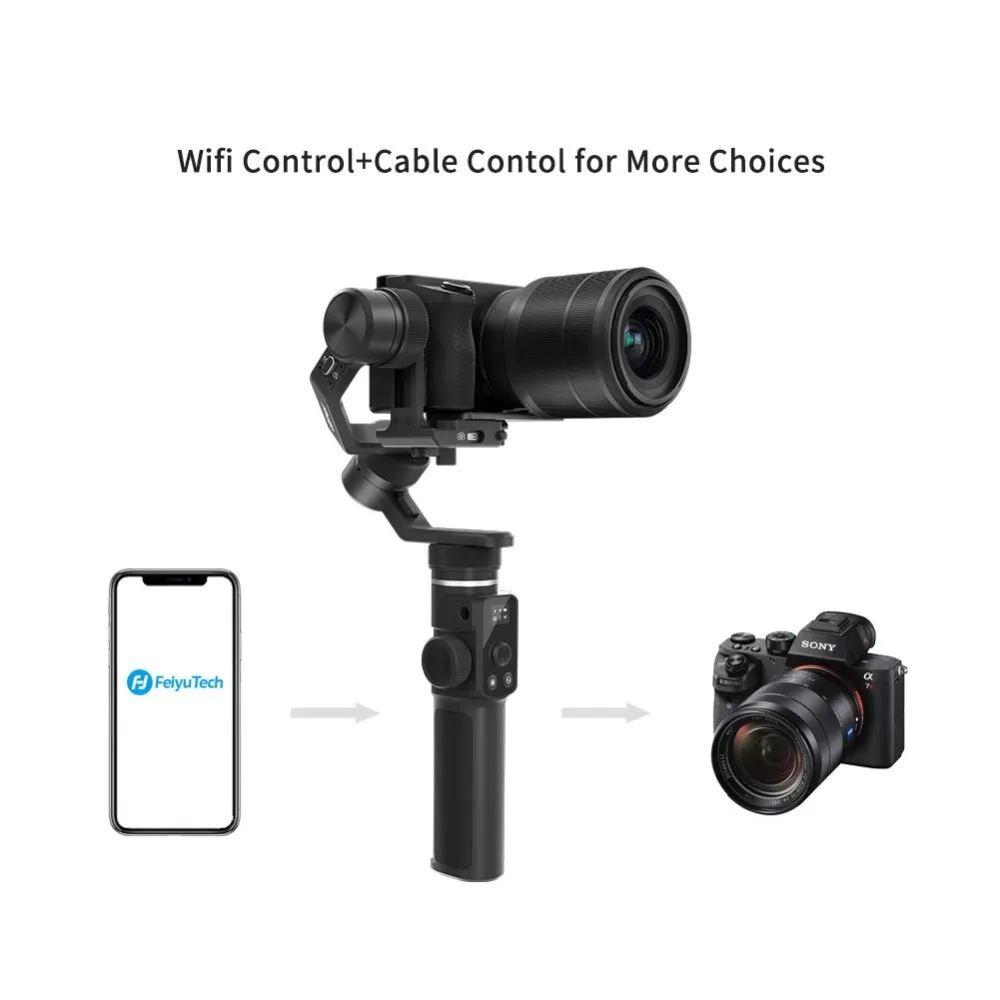 3 осевой ручной шарнирный стабилизатор FeiyuTech G6 MAX для смартфонов Gopro микро одна