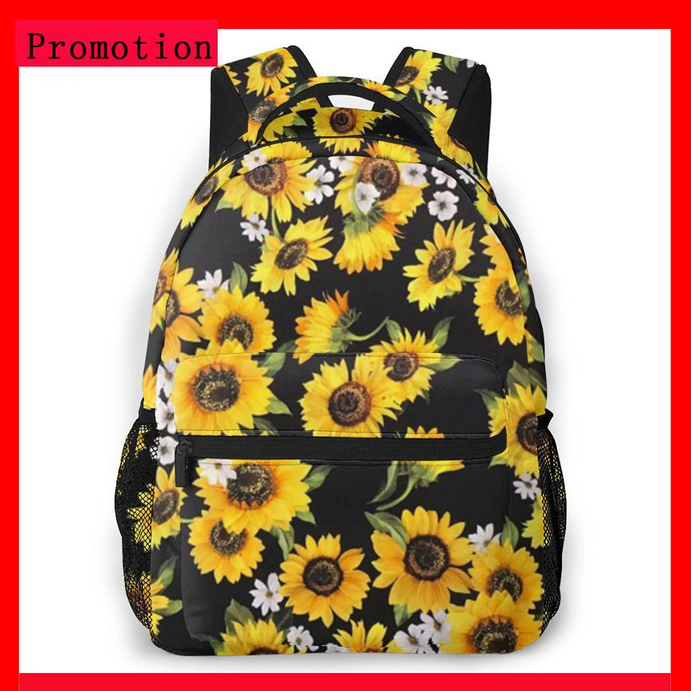 Женский и мужской рюкзак с 3D-принтом подсолнухов | Багаж сумки