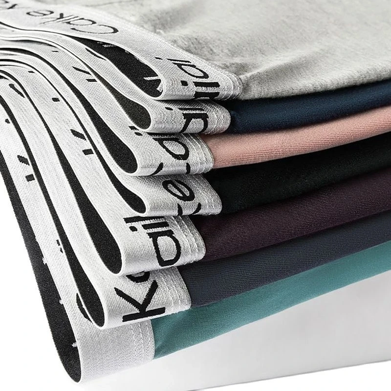 4Pcs / Boxer Underwear Men's Cotton Sexy Solid Color Elastic Underwear Antibacterial Youth Fashion Breathable Flat Shorts