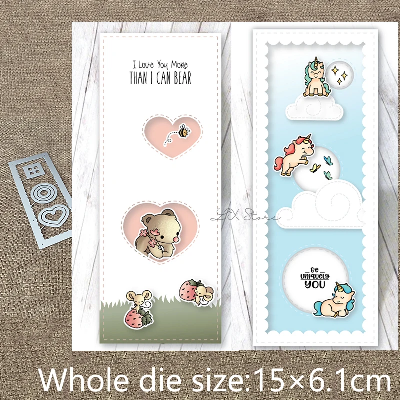 

New Design Craft Metal stencil mold Cutting Dies rectangle frame decoration scrapbook die cuts Album Paper Card Craft Embossing