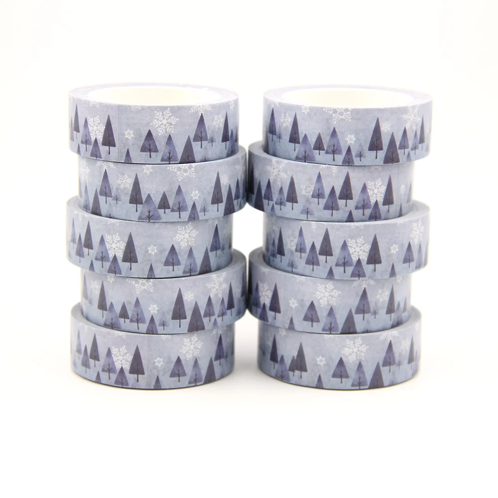 

10PCS/lot 15MM*10M Solar Term Heavy Snow Winter Snow washi tape Masking Tapes Decorative Stickers DIY Stationery School Supply