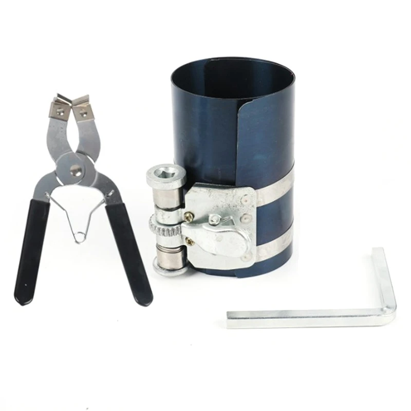 

Car Engine Piston Ring Compressor Tool & Piston Ring Pliers for AdjUstable Safety Screws