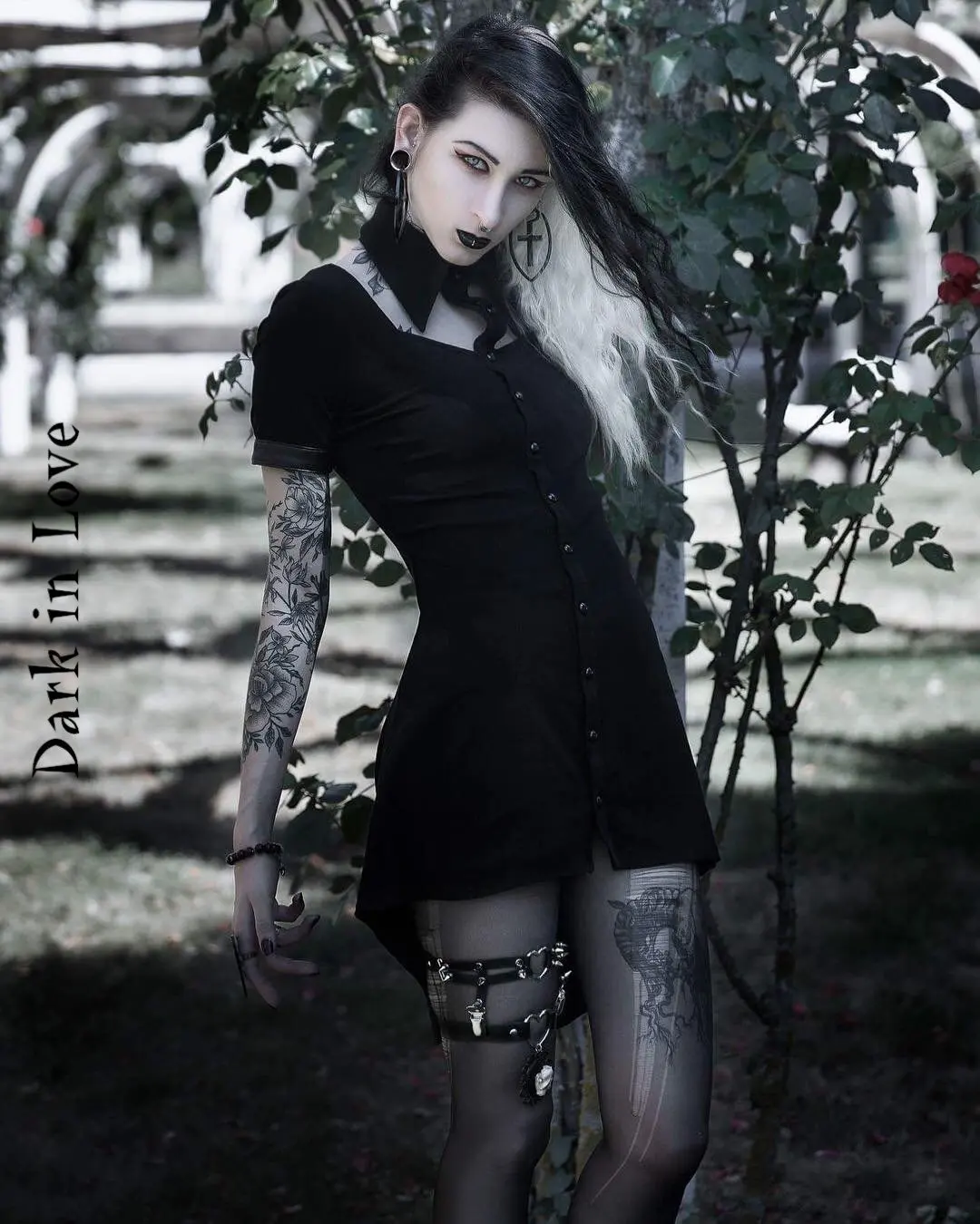 Женское Короткое платье из искусственной кожи Darkinlove черное Goth DW127|Женские платья|