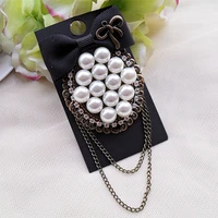 luxury handmade small incense wind iron tower camellia brooch pearl cloth collar pin brooches gifts