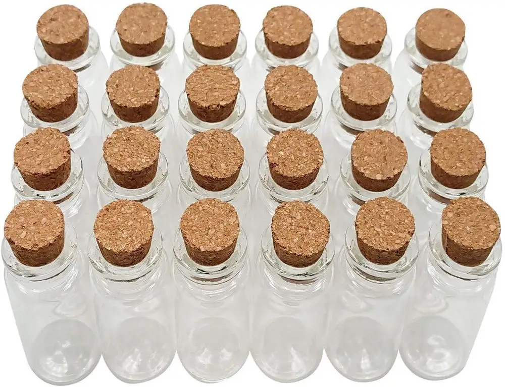 20 шт. маленькие стеклянные банки декоративные контейнеры для поделок Недорогие