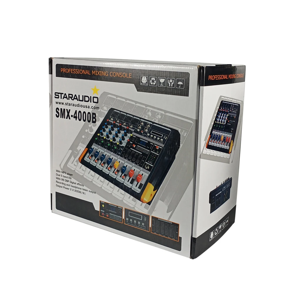 STARAUDIO 4 канальный Миксер с функцией прямого звука аудио MP3 USB Bluetooth студийная