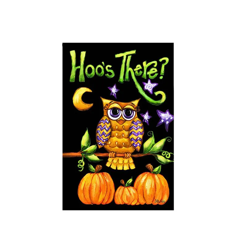 Хэллоуин сад флаг Тыква Мешковина баннер открытый газон Декор двухсторонние