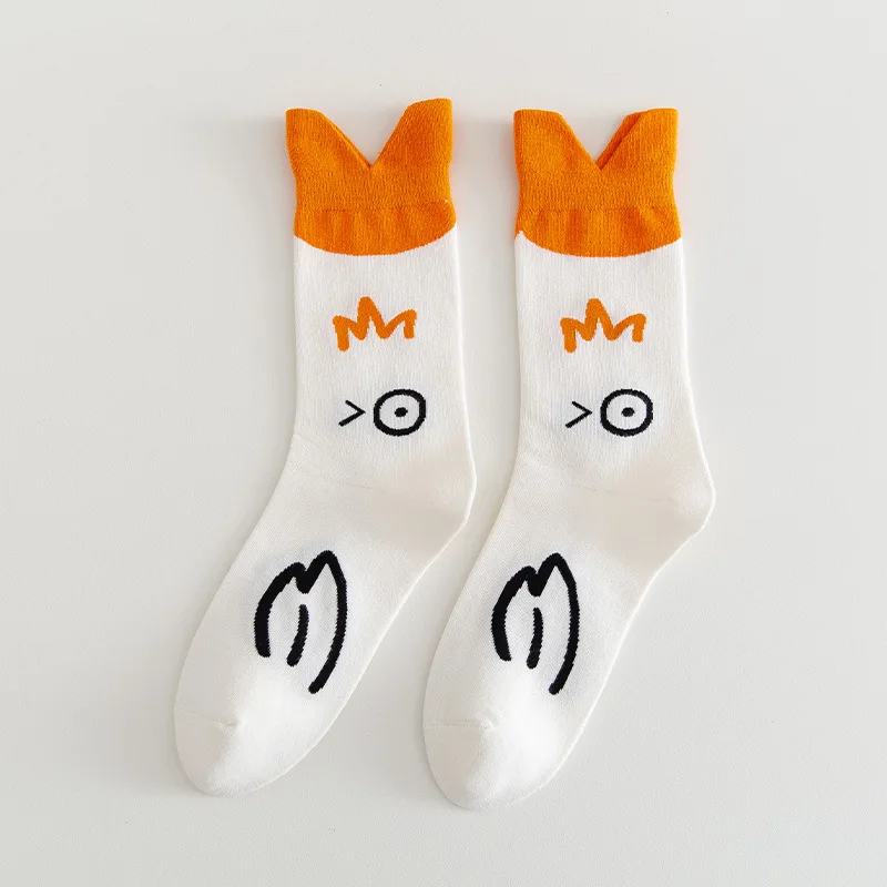 

Cute Cartoon Duck Socks Woman Harajuku Funny Women Socks Fashion Breathable Cotton Socks Female Kawaii Streetwear Autumn Winter