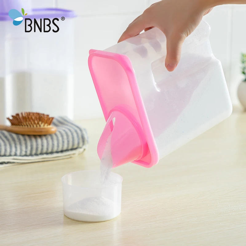 2л/3Л ящик для хранения стирального порошка в ванной пластиковый контейнер моющих