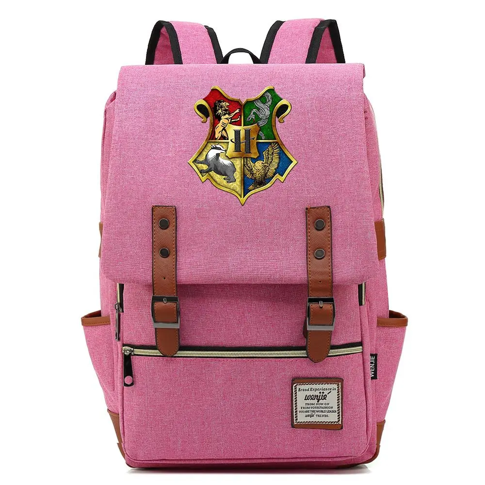 Bags 9 Волшебный Хогвартс Ravenclaw Слизерин Гриффиндор для мальчиков и девочек портфели для подростков школьные сумки холщовые женские сумки рюкзак мужской рюкзак - Цвет: Bags 9