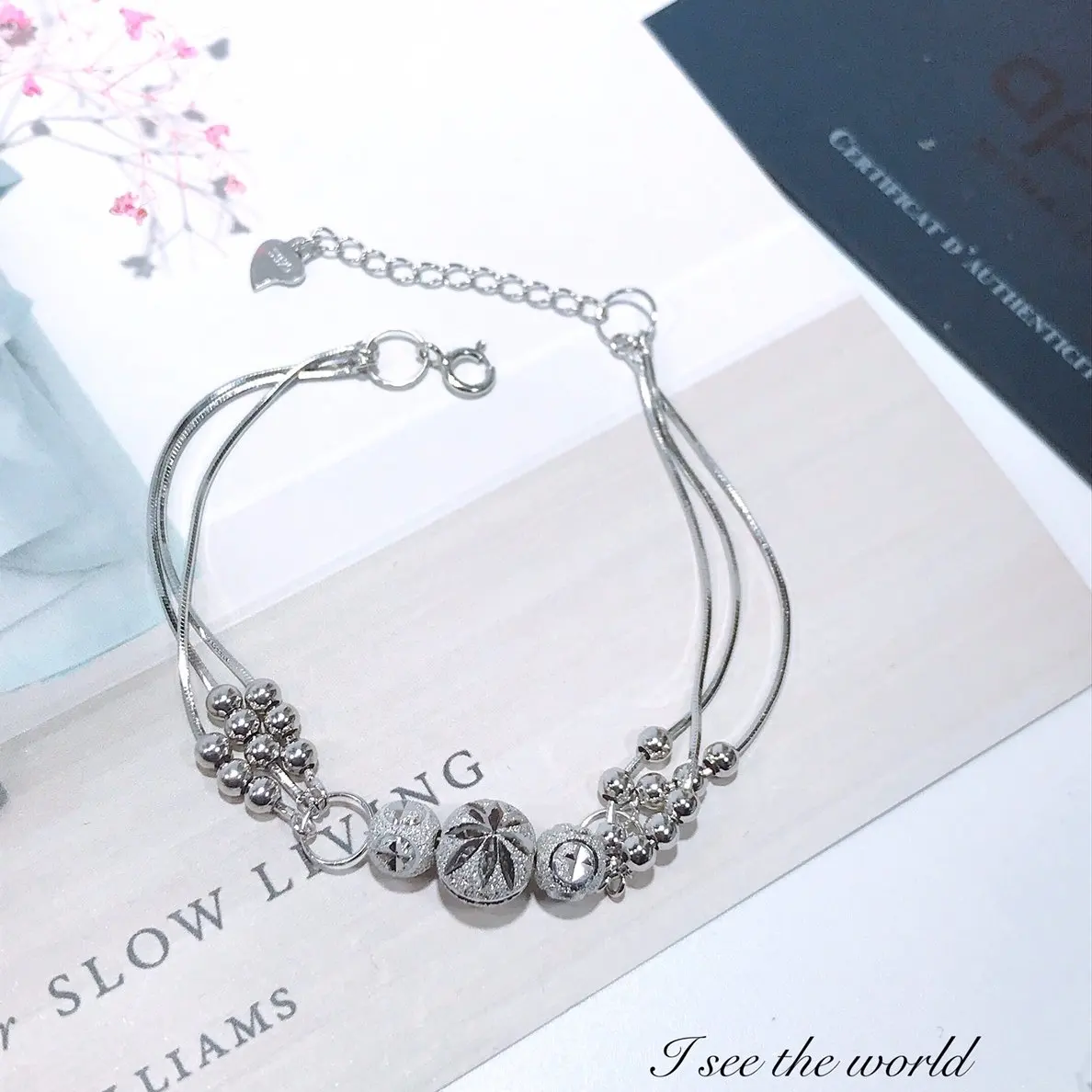 S925 Стерлинговое Серебро 925 оригинальные изысканные звенья цепи романтические