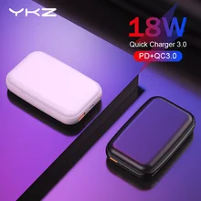 YKZ mi ni power Bank 10000 мАч Pover Bank QC 3,0 Тип C PD Быстрая зарядка внешний аккумулятор зарядное устройство для iPhone Xiaomi mi
