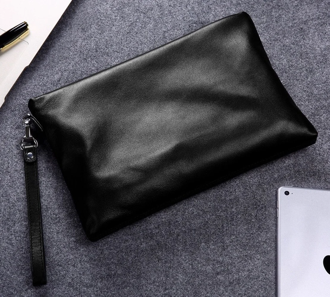 

New business men's wallet leather men's clutch bag coin purse wallet casual envelope long wallet leather men's handbag