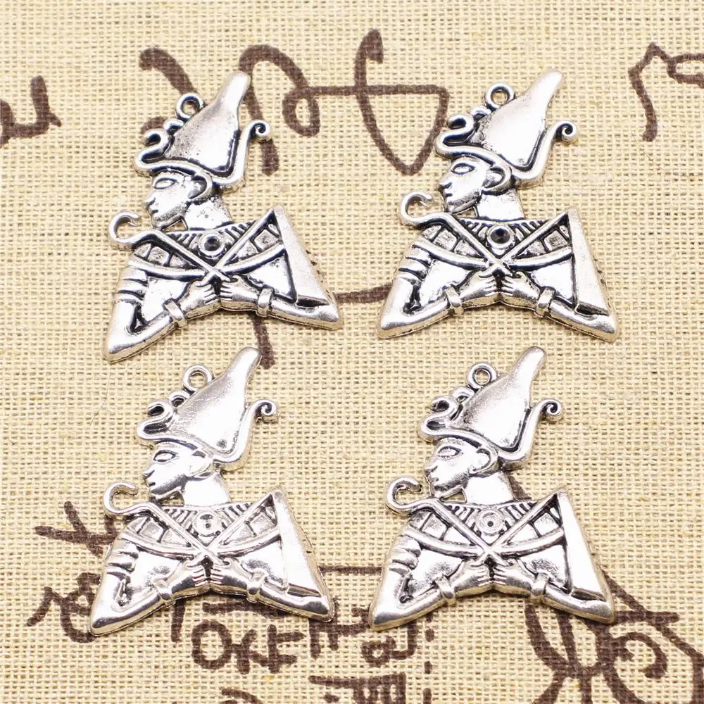

Charms For Bracelet Making 2pcs 35x30mm Antique Silver Color Soldier Charms
