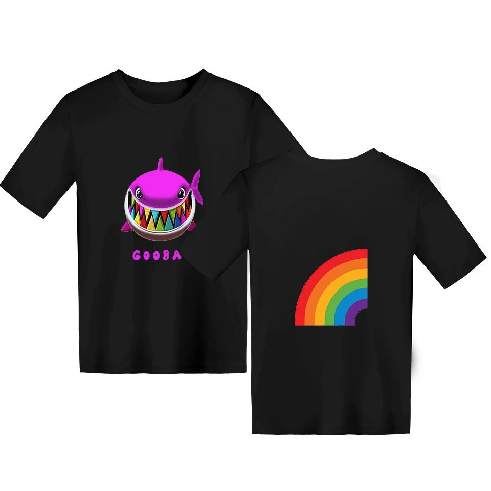 

6ix9ine T-shirt GOOBA Tshirts Unisex O-Neck Boys&Girls Short Sleeve Children's Tshirts Harajuku Clothes Rainbow Shark Tekashi69
