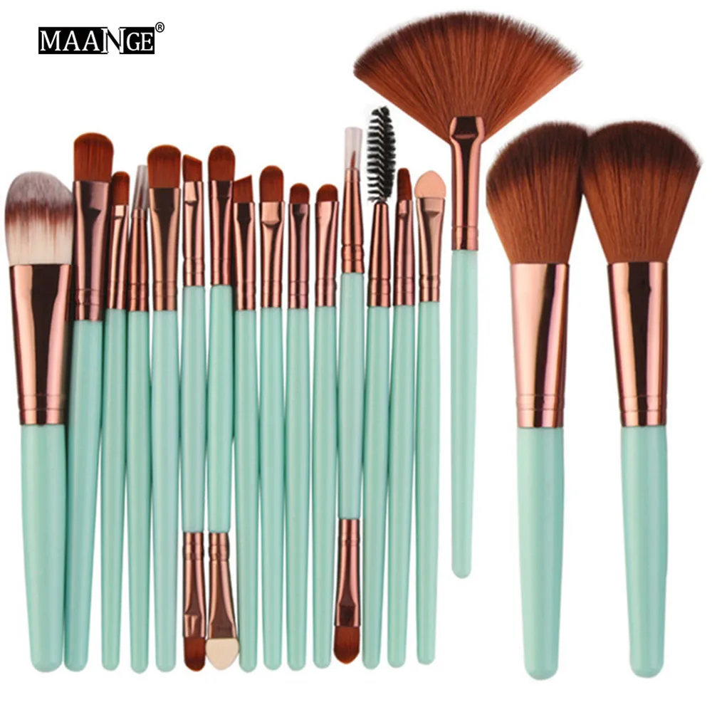 Набор кистей для макияжа 18 шт. нанесения пудры теней основы румян смешивание