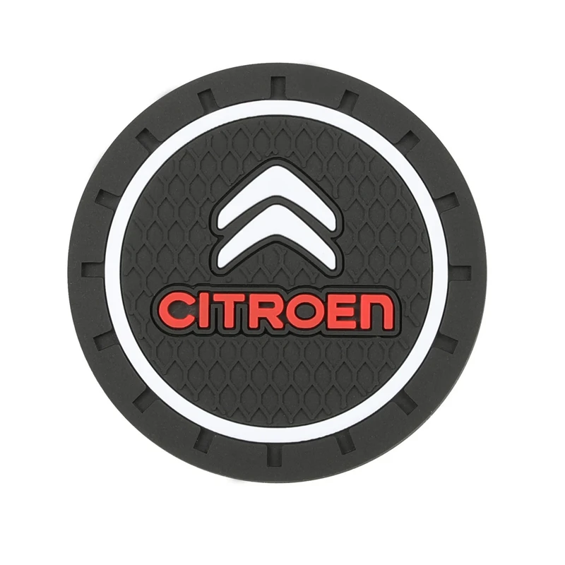 

2 PCS For Citroen Car Standard Universal Cup Holder Car Pvc Non-slip Coaster, Car Interior Water Coaster Decoration Supplies