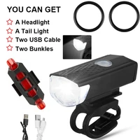 usb rechargeable bike light bicycle front back rear taillight flashlight led cycling lantern bike lamp bicycle accessories parts
