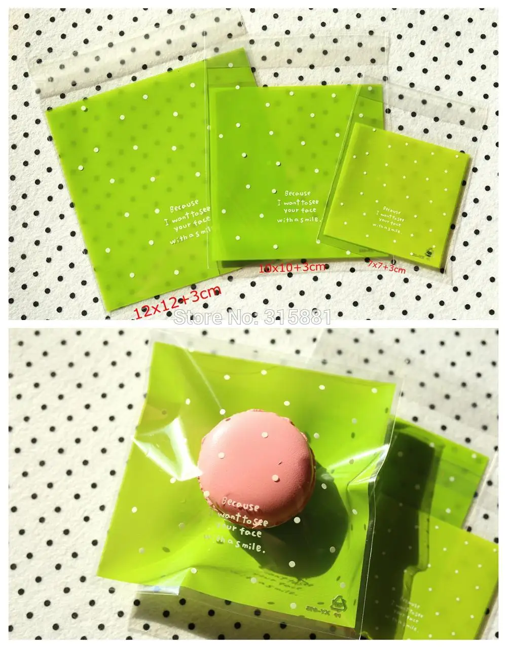 Самоклеящиеся Упаковочные пакеты Fresh dot пакет из ОПП для печенья украшения